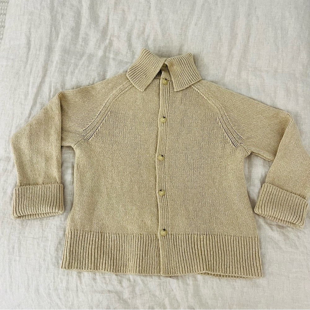 Vince Chunky Knit Convertible Cardigan / Turtleneck Sweater